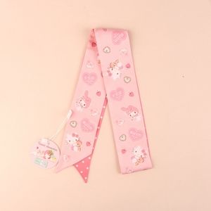 Hello Kitty Sanrio Twilly Skinny Scarf Bandeau Pink NWT